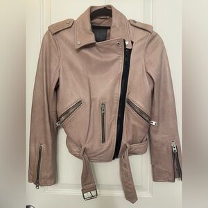 All Saints Blush Leather Jacket
